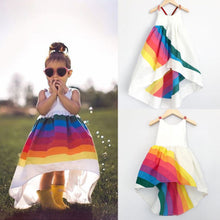 Load image into Gallery viewer, Rainbow beach tutu dress