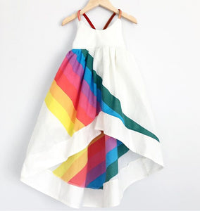 Rainbow beach tutu dress