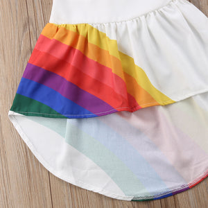 Rainbow beach tutu dress