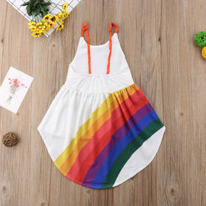 Rainbow beach tutu dress